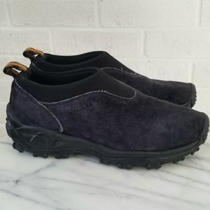 Merrell Outdoor Navy Leather Size 8.5 Mens Slip On Shoes